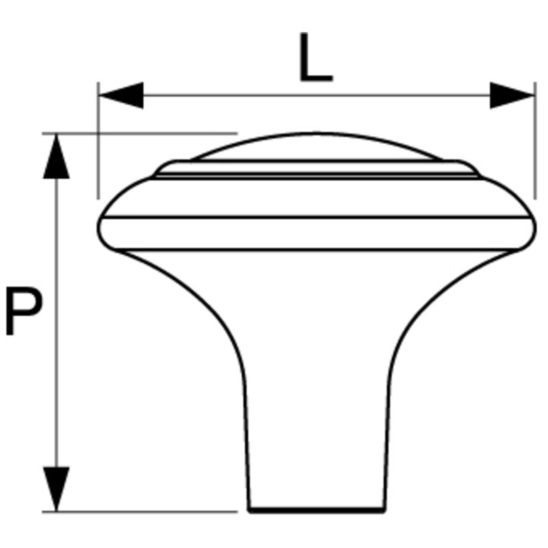 Cala 1 5/16" Diameter Round Knob, Unlacquered Brass