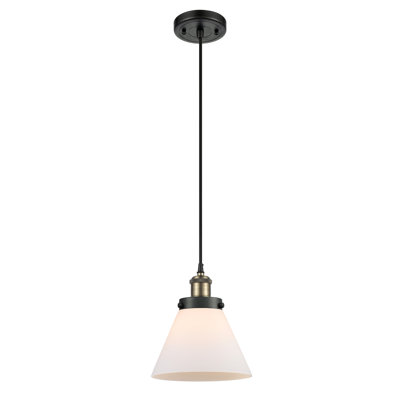 Luminaire suspendu conique à 1 lumière Campbellsburg