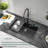 Quartz Composite Drop-In Kitchen Sink 33x22 Inch – Extra Deep, Heat Resistant, Modern Design-115613312