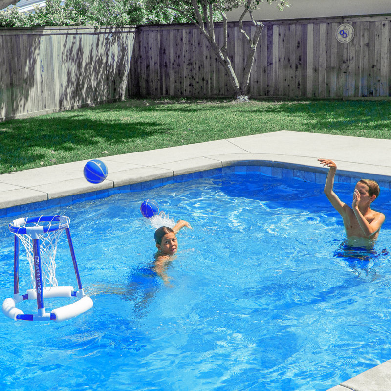 Splash Hoop 360 Floating Pool Basketball Game, Blue
