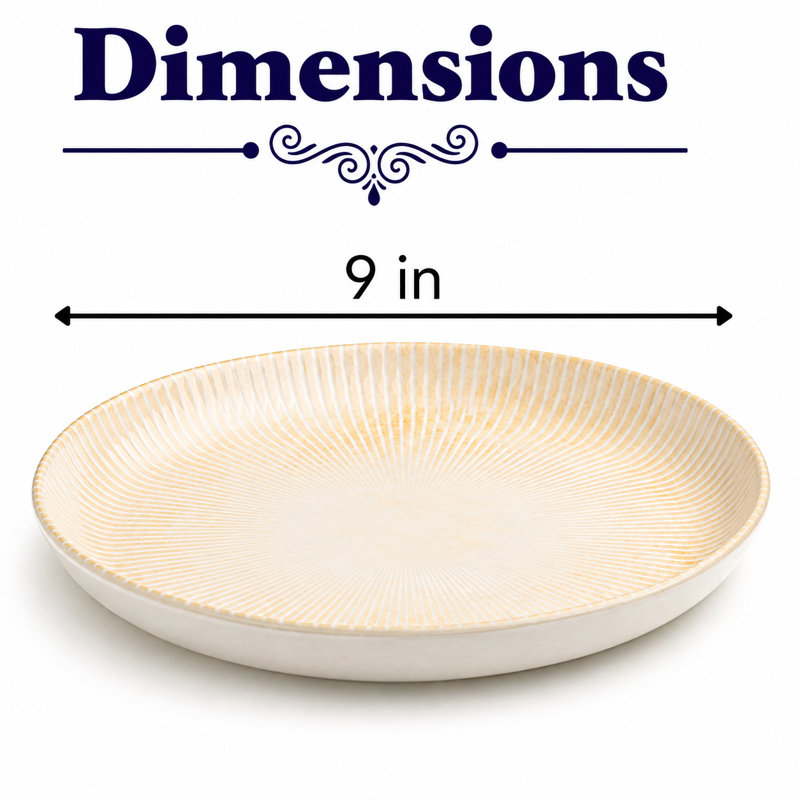 Assiette plate Paros-Sand, 9x9x1.1"