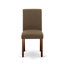 L'ensemble 3 pièces de table de cuisine et chaises comprend une table de salle à manger ronde avec piédestal et 2 chaises de salle à manger Parson en tissu de café, 42 x 42 pouces, acajou-572592744-589976468-655403511
