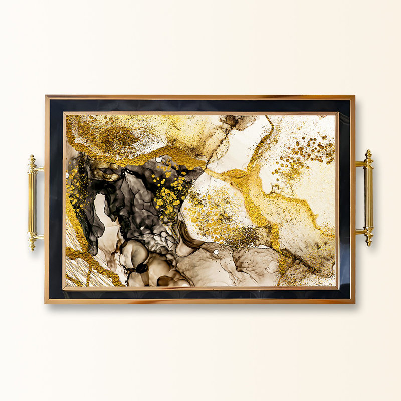 Elegant Glass Tray, 19.7 x 11.4 x 1.4 inches | 100% Durable Glass Construction | Easy to Clean with Damp Cloth | Ideal for Serving, Decorative Display, and Organizing | Stylish Addition to Home Décor