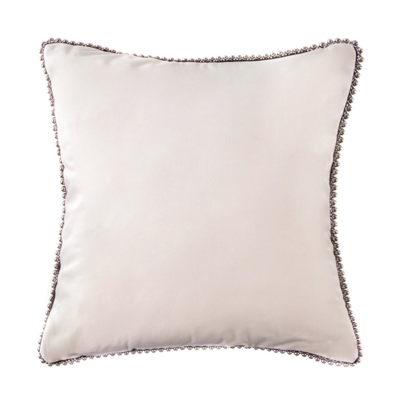 Coussin décoratif en velours, Blanc cassé / blanc, Housse de coussin et insert