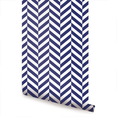 Panneau de papier peint adhésif et adhésif à peinture unie chevrons