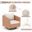 Chaise d'extérieur pivotante en rotin avec coussins