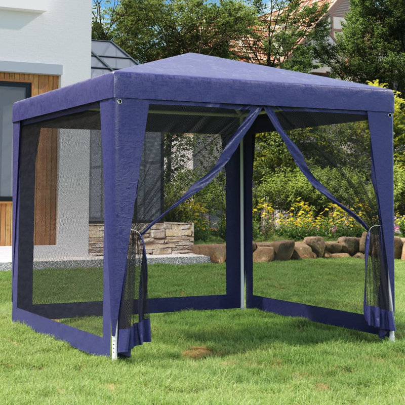 2.5 x 2.5m Iron Party Tent, Blue, Blue