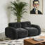 Causeuse en velours moelleux - 2 places, compression-2040281392