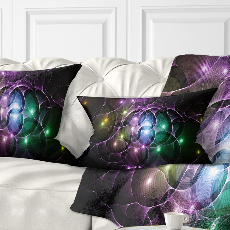  Coussin lombaire abstrait, Noir