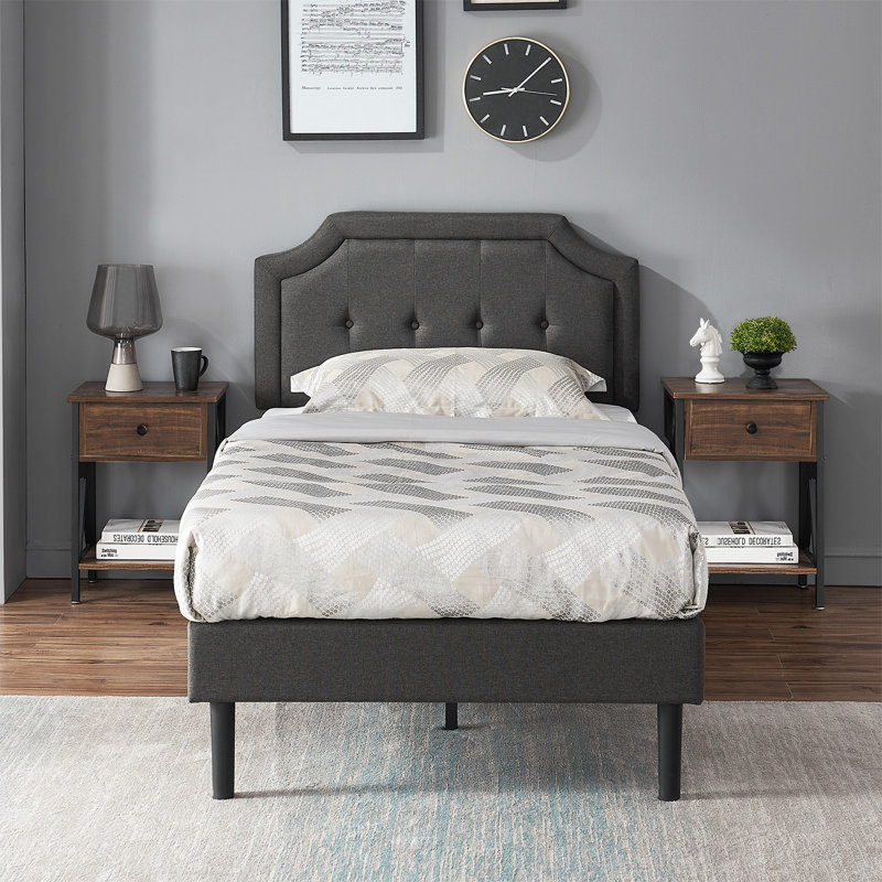 Kempst Steel Piece Bedroom Set, Brown, Twin