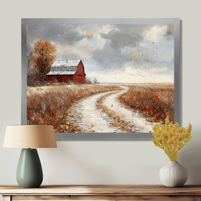 Doyal Windy Prairie Leaves Path To The Farm III - feuilles, art mural