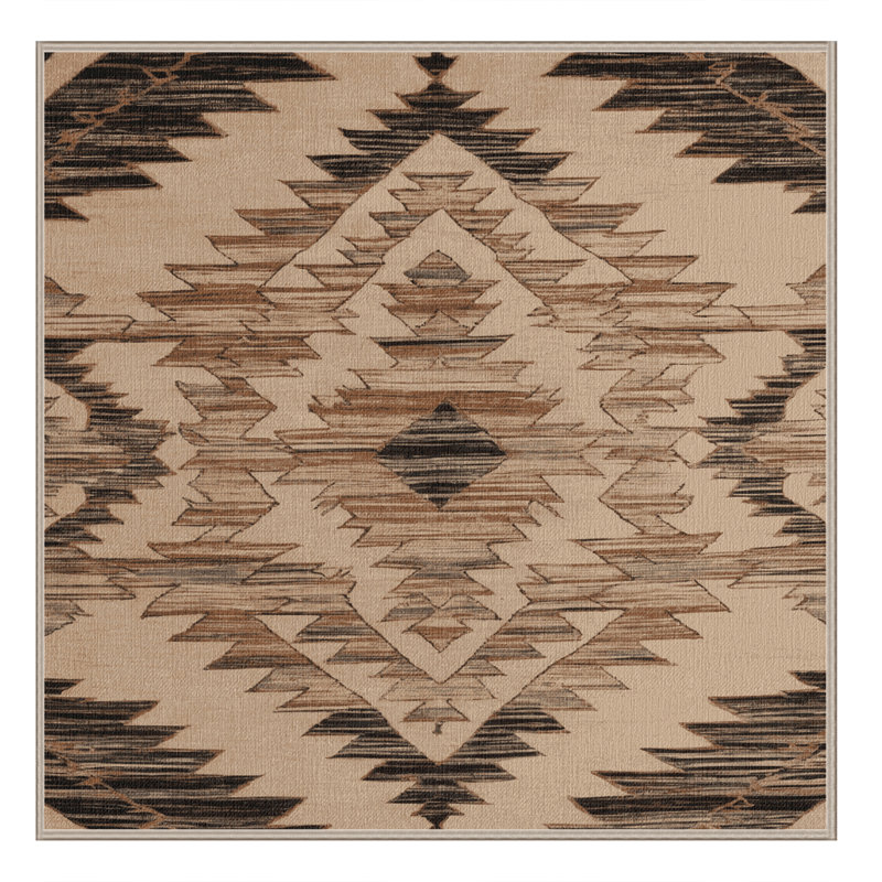 Tapis brun lavable à la machine, Carré 6 pi