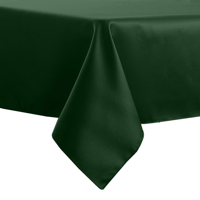 Ultimate Textile -5 Pack- Herringbone - Fandango 48 X 72-Inch Rectangular Tablecloth, Hunter Green