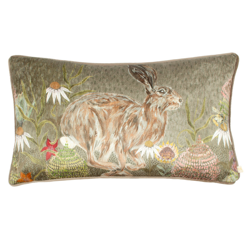 Tulelake Abstract Green Rectangular Throw Pillow Cover