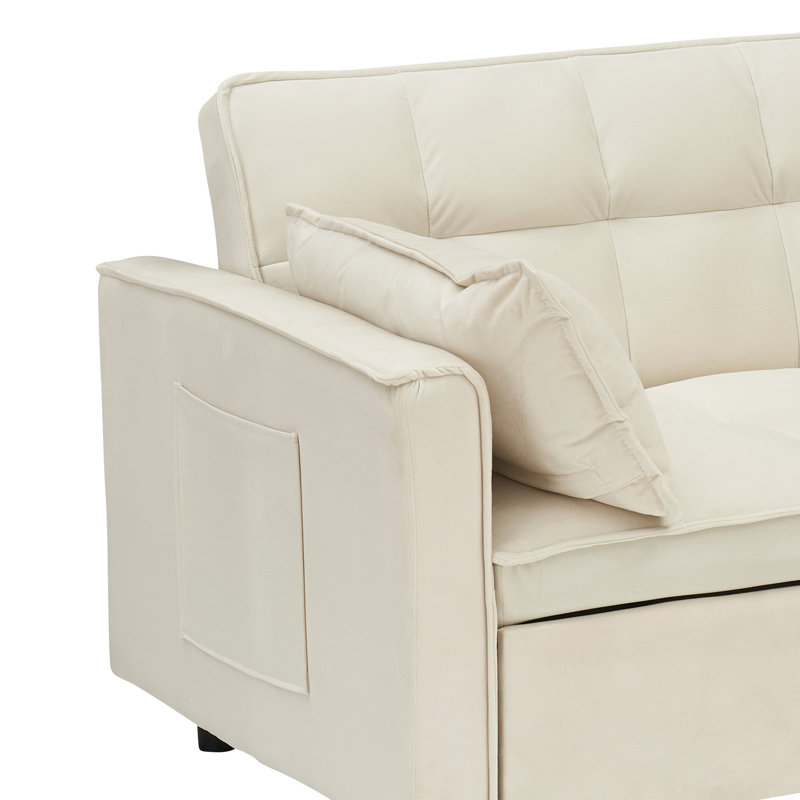 Canapé-lit 55 po 3-en-1 55 po, Beige