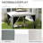10'x10' Canopy Tent with Mesh Netting and Double Tier Roof, Grey