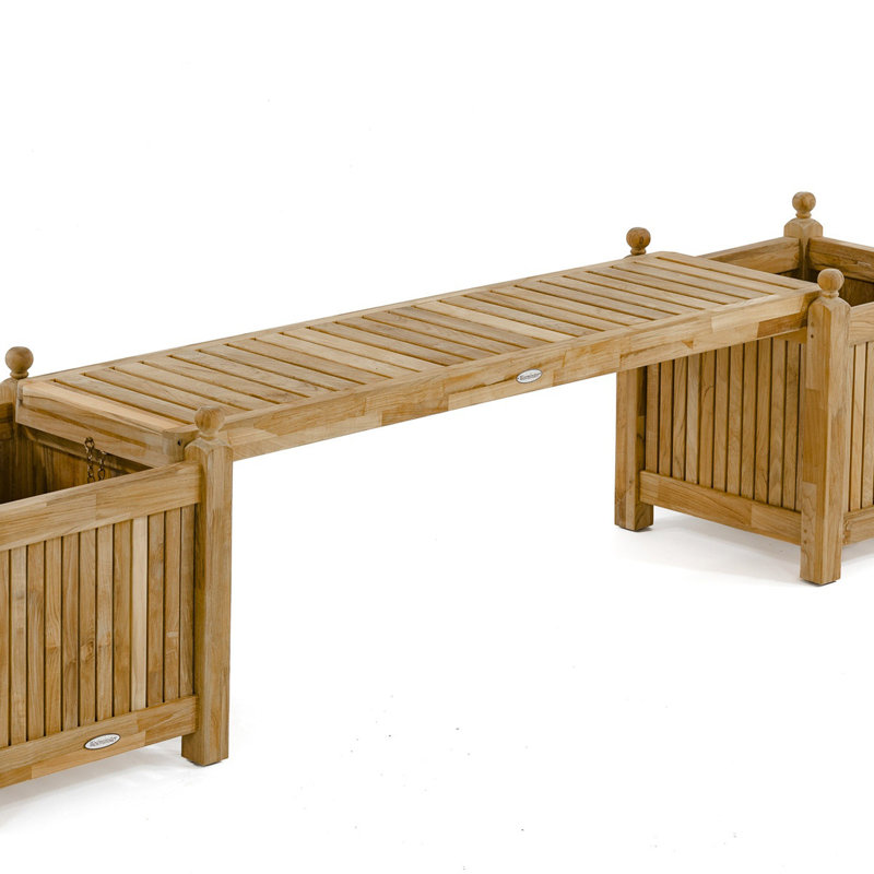 Westminster Teak Double Planter Bench Set