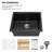 Quartz 21" X 18" Granite Composite Drop In Kitchen Sink Quartz Top Mount Single Bowl Kitchen Sink-106480110