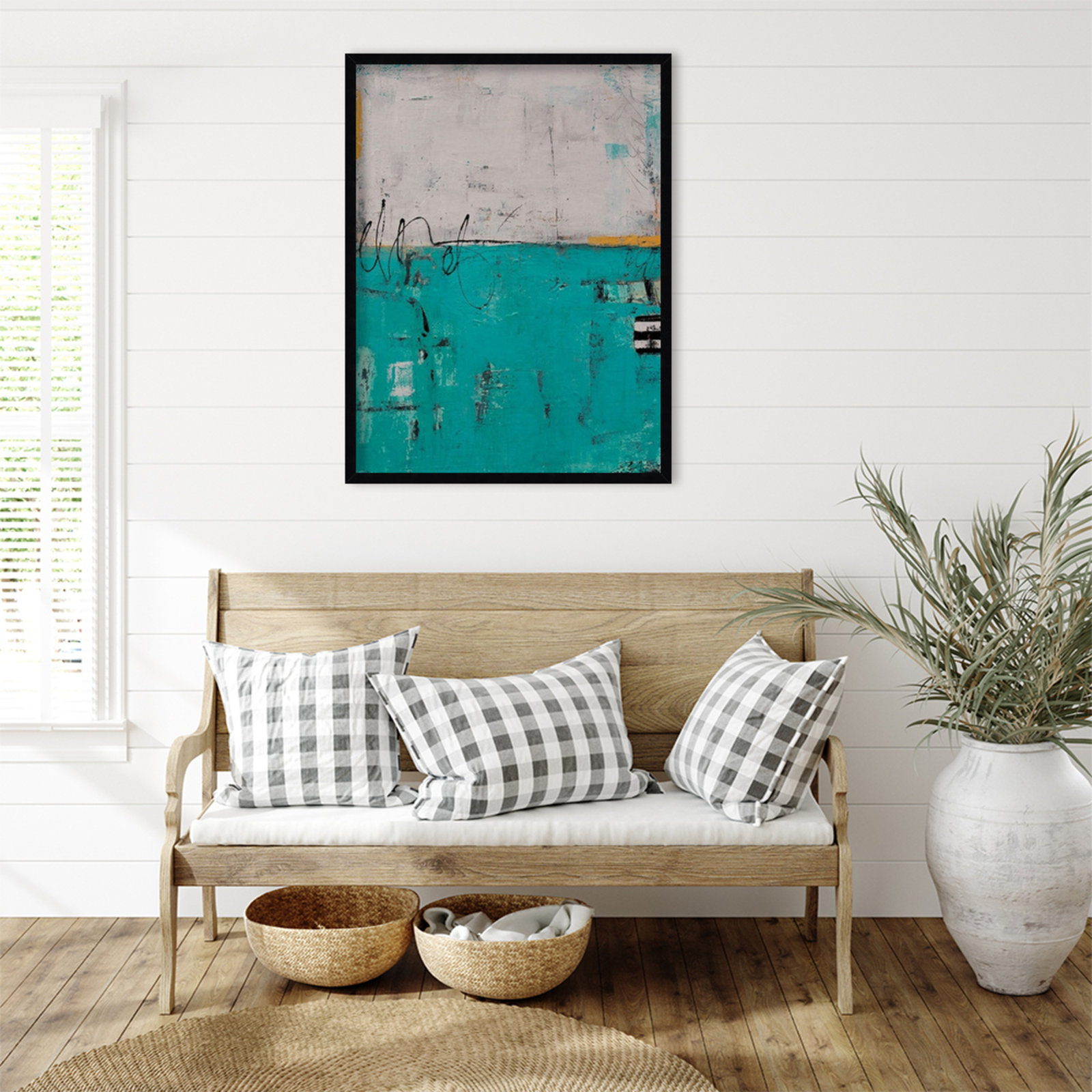 Urban Harmony Print by Erin Ashley, 33" H x 25" W, Black