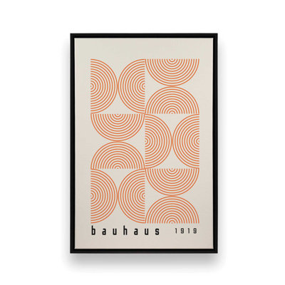 Orange Bauhaus Composition Poster Canvas Print 