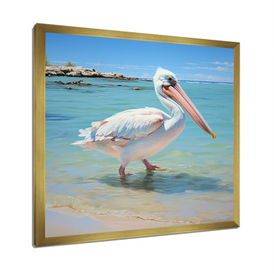 Art tropical sur toile de pélican tropical
