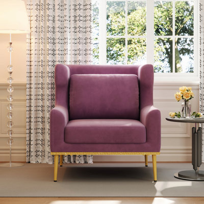 Chaise avec accoudoirs moderne en velours et fauteuil de lecture pour canapé, salon, chambre à coucher ou coin lecture