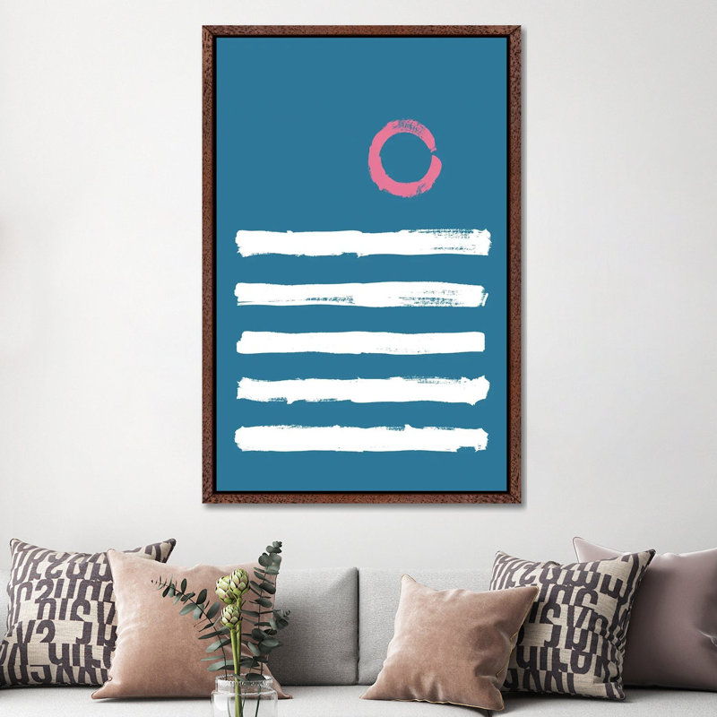Modern Geometric XXXIII - Print on Canvas, 152.5 cm H x 101.5 cm W, Brown Framed