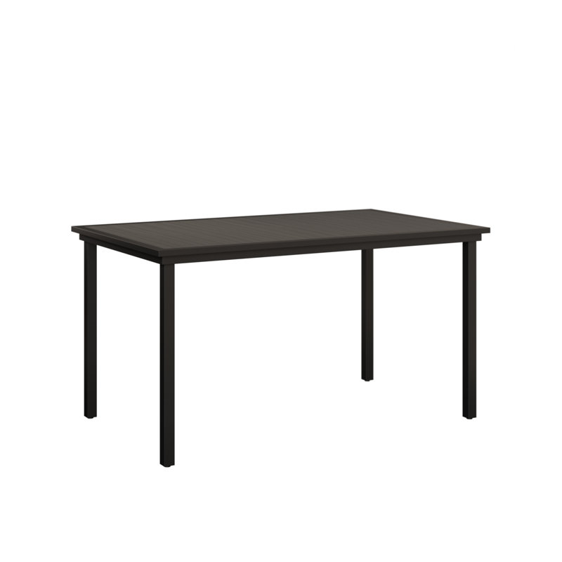 Vida Outdoor Bar Table, Coastal Gray, Matte Black