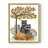 Raccoons On Pumpkins Under Tree Framed Print - Solid Wood-683556800
