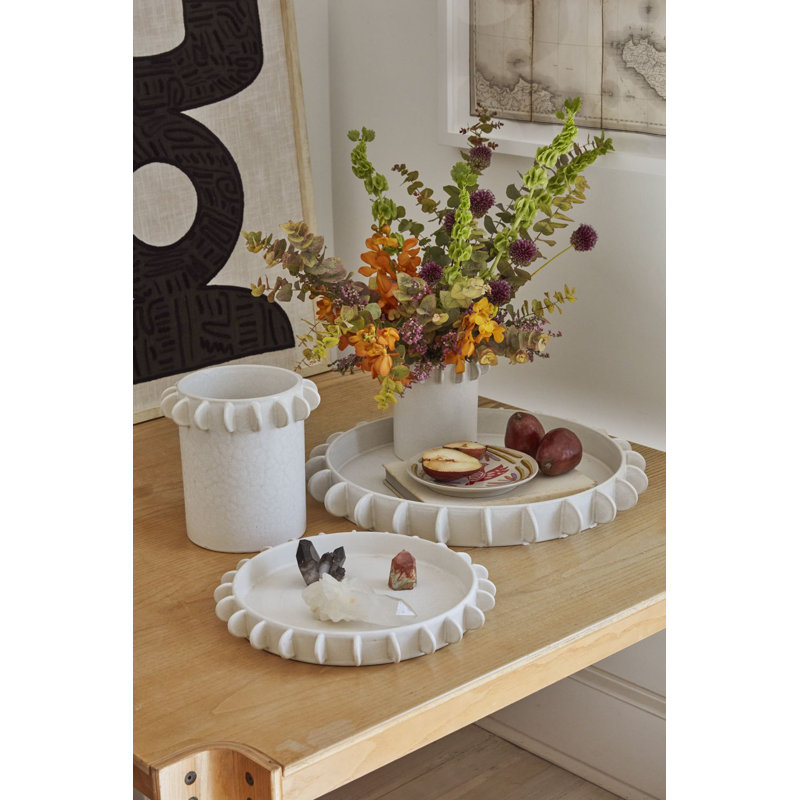 Catheleen Ceramic / Porcelain Jar, 7.25" H  x 7" W x 7" D