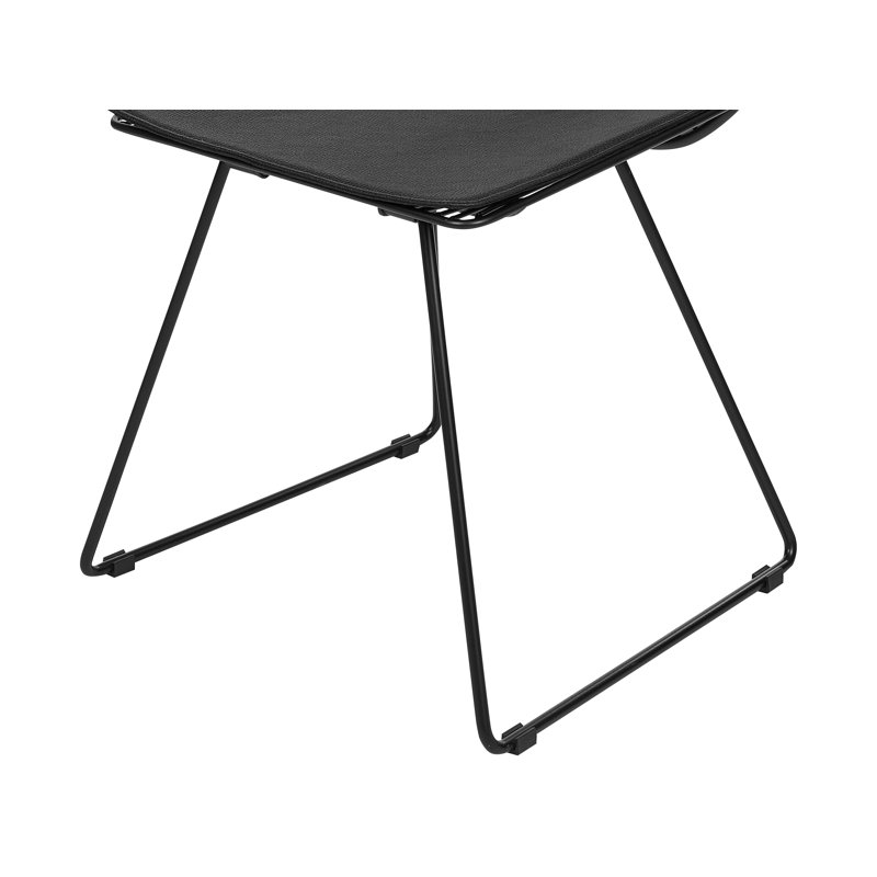 Deray Slat Back Side Chair, Black, Black