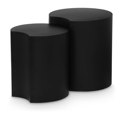 Ismah Iron Top End Table Set