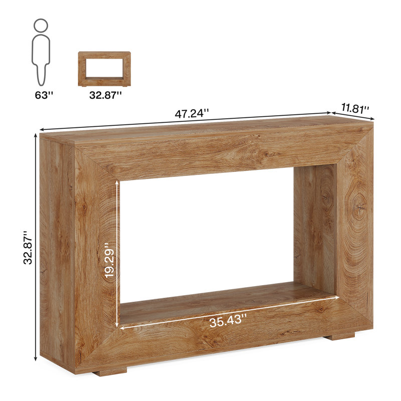 Breisch 47.2'' Console Table, Natural Wood