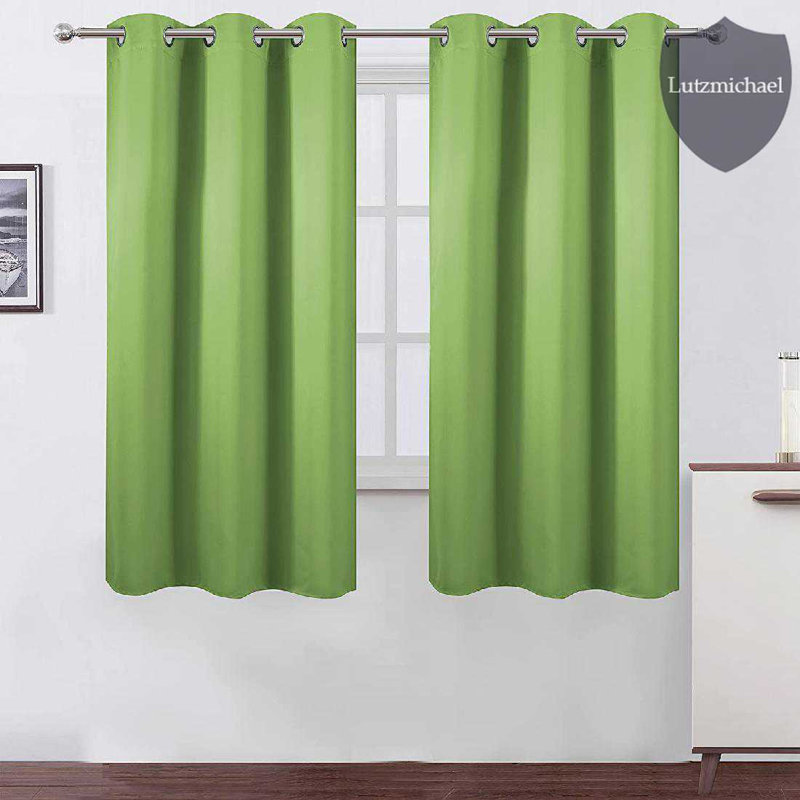 Erfried Blackout Curtain Pair, 42" W x 63" L, Turquoise