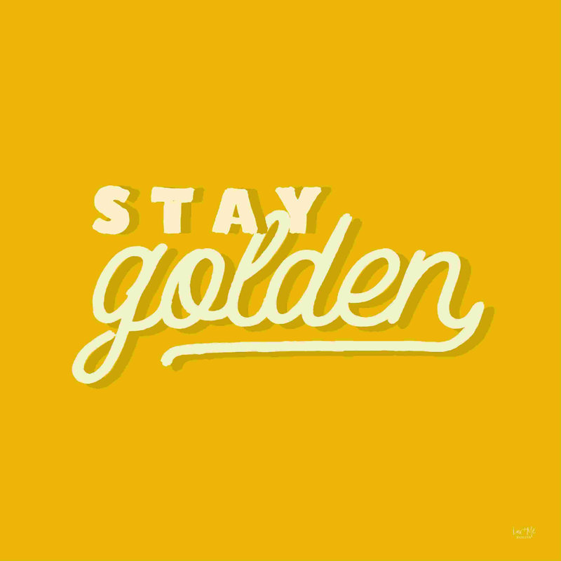 Stay Golden 2886194, H 12 po x l 12 po, Non, Toile tendue