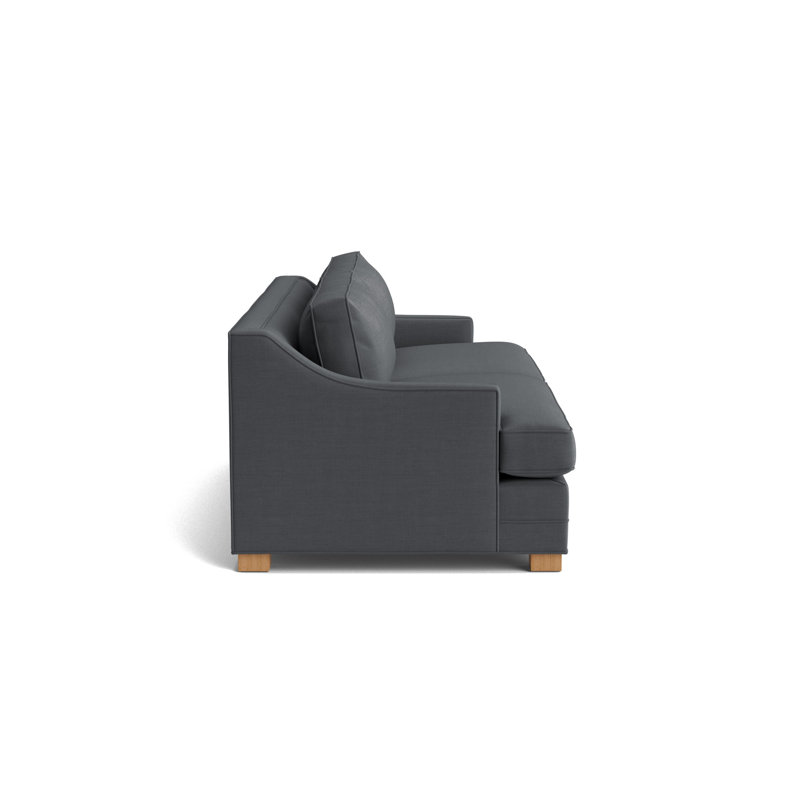 Keaton Slope No Nail 84 Sofa, Performance Linen - Charcoal, Natural