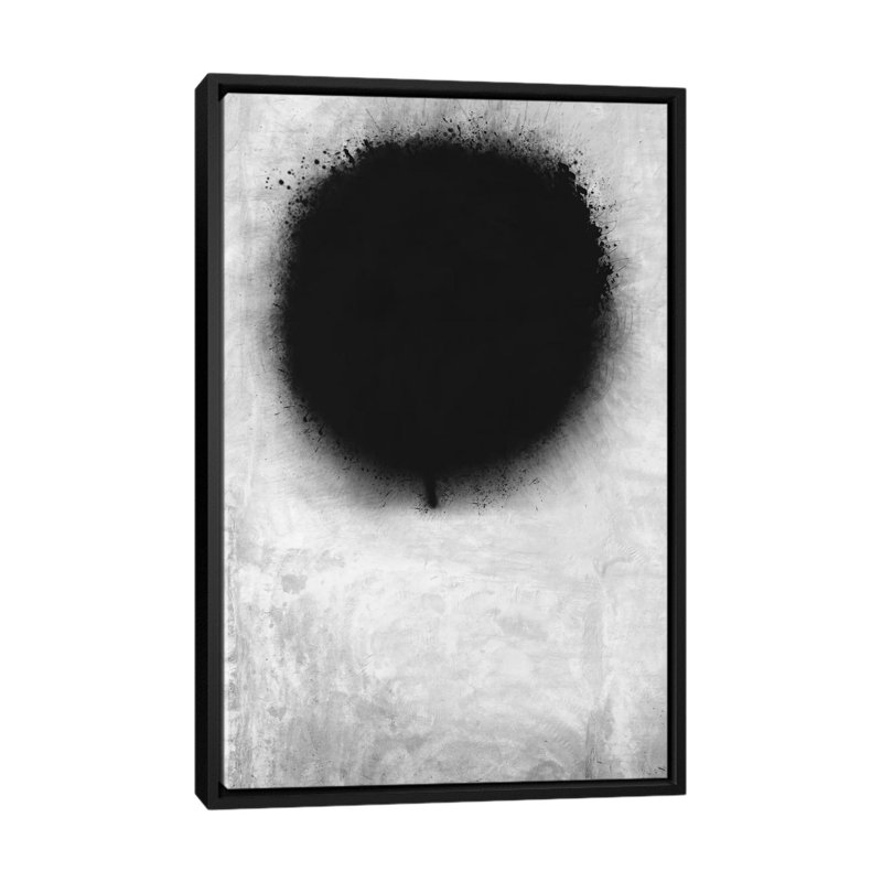Albree Modern a NEGative Sun, impression sur toile, Toile avec cadre flottant noir, Pas de tapis