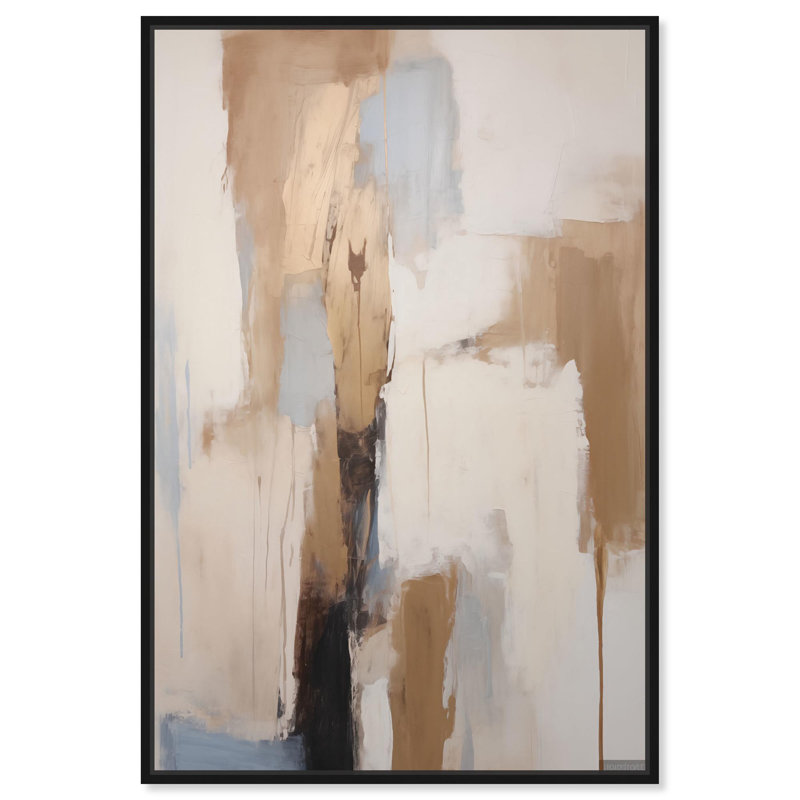 Sandstone Stillness I Canvas by Art Remedy, 46" H x 31" W, Black, Floater Frame