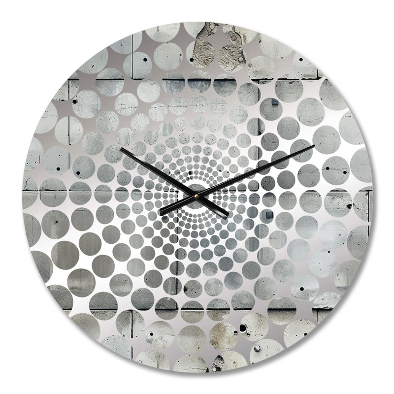 Minimalisme industriel - Horloge murale géométrique, Médium