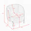 Fauteuil demi-tonneau en velours avec pieds dorés Ada-132396946