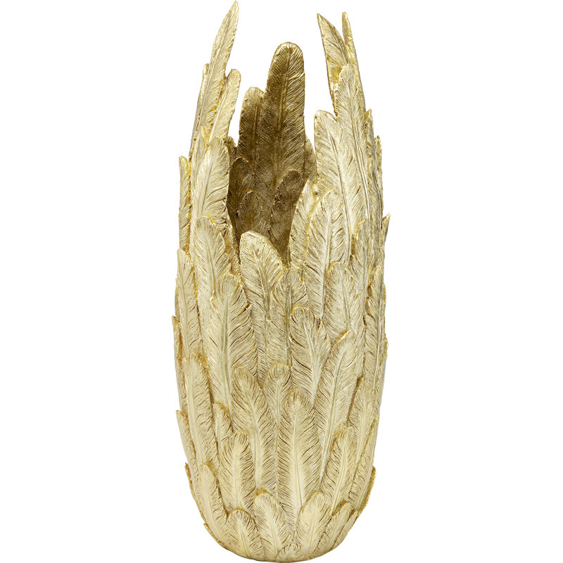 Vase Feathers Gold, 80cm H x 34cm W x 34cm D