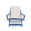 Chaise longue pliante Pinecrest HDPE pour l'extérieur avec coussin amovible, inclinable à 3 positions, bleu pacifique-1818300680