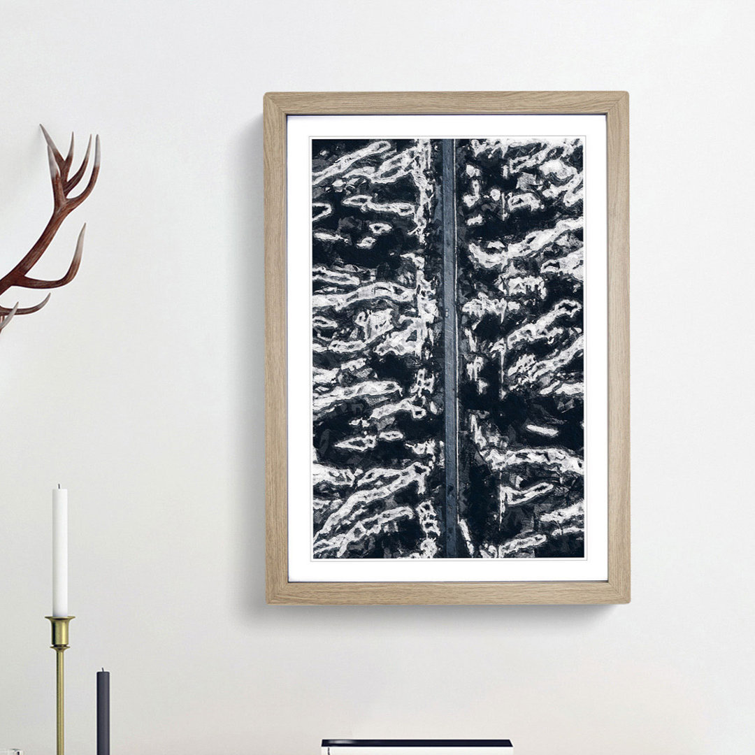 Zebra Stripes in Iceland - Picture Frame Painting Print