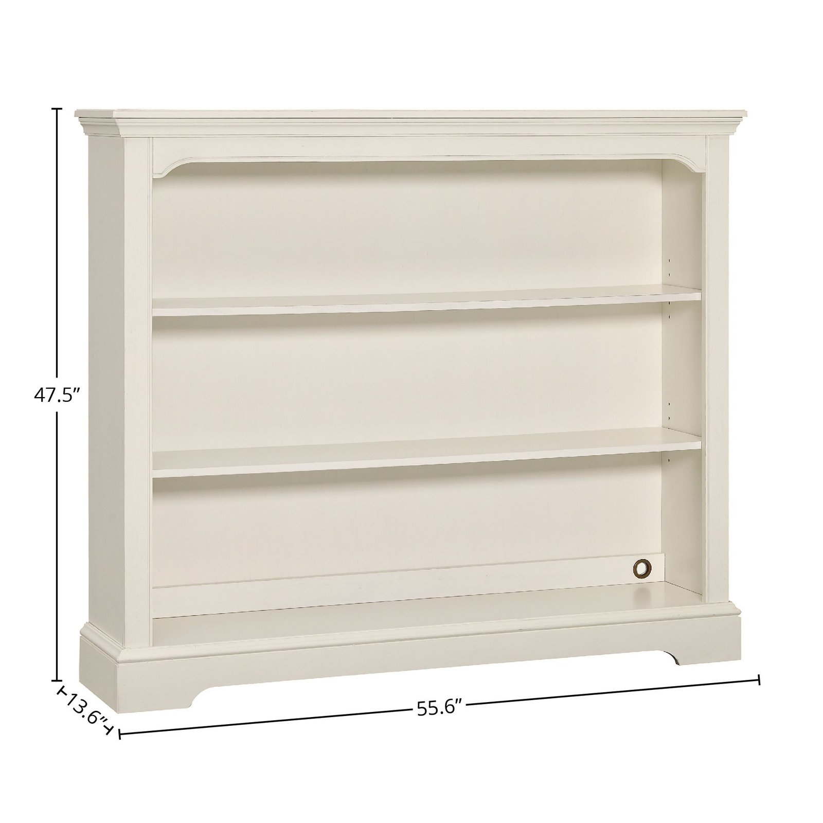 Charter Wide Bookcase, White Dove