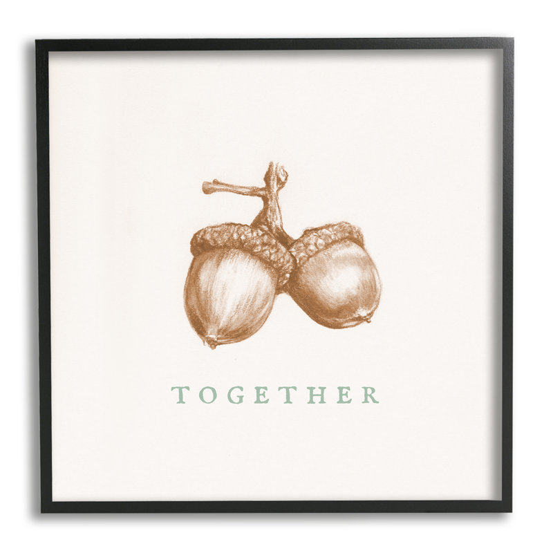 "Together", H 12 po x l 12 po x P 1,5 po, Giclée encadrée noir minuit