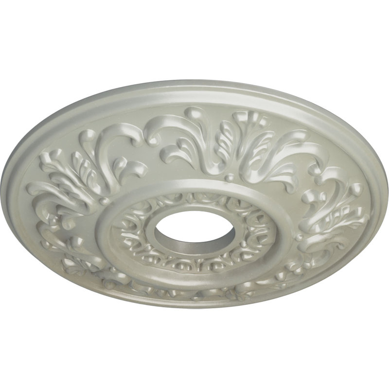 Endurathane Raymond Ceiling Medallion, 18"OD x 1 1/4"P (Fits Canopies up to 5 3/8"), Hand-Painted Cloud Burst Crackle Finish