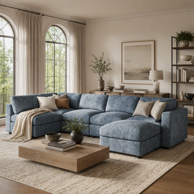 129" 6 Seat Modular Sectional Sofa