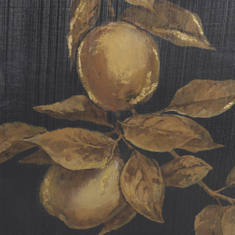 Reproduction d'art encadrée dorée à la main dorée sous le verre Gounted Bounty I par Studio A, Gilded Bounty I