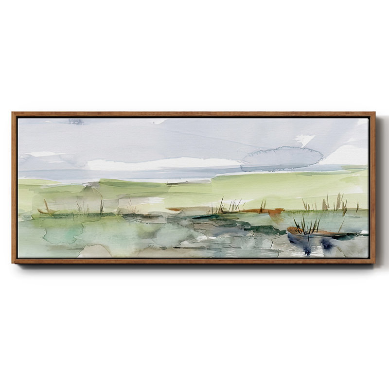 Pastel Inlet II - toile encadrée, H 12 po x l 30 po