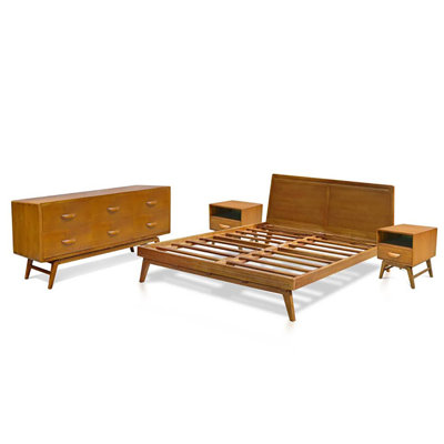 Brandin 4 Piece Mahogany Solid Wood Bedroom Set